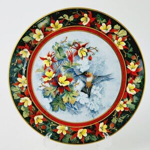 Vintage Royal Doulton Rufous Hummingbird Plate Franklin Mint Bird Decor England
